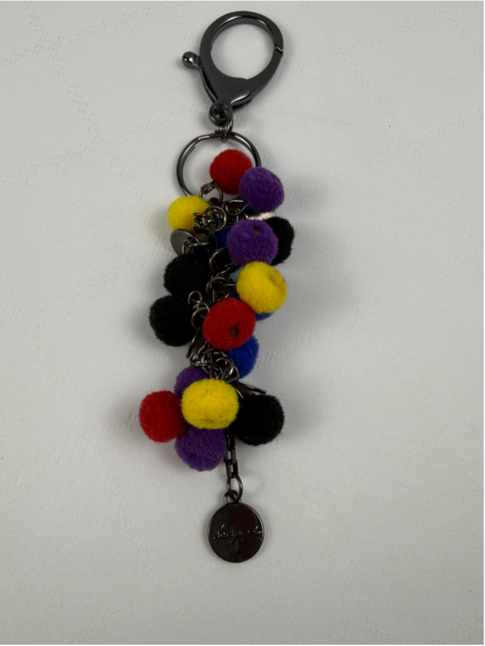 Desigual Multi-color Pom Pom Keychain Purse Charm